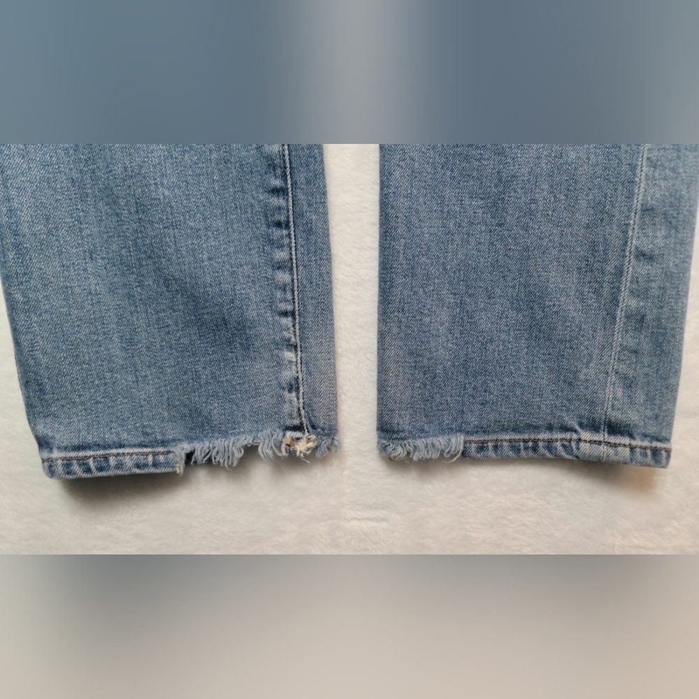 Citizens Of Humanity Emerson Slim Boyfriend Jean Sz 27 Distressed Raw Frayed Hem - Picture 9 of 15